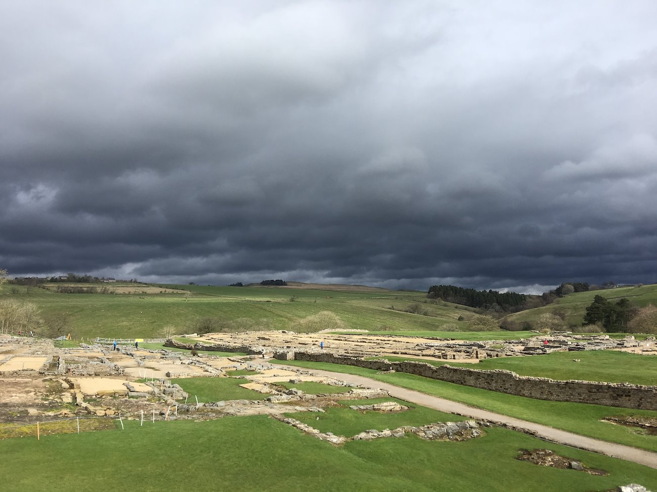 Vindolanda, a Roman auxiliary fortress south of Hadrian's Wall in England, occupied 85-370 C.E. (Photo J. Crump/GRID-Arendal)