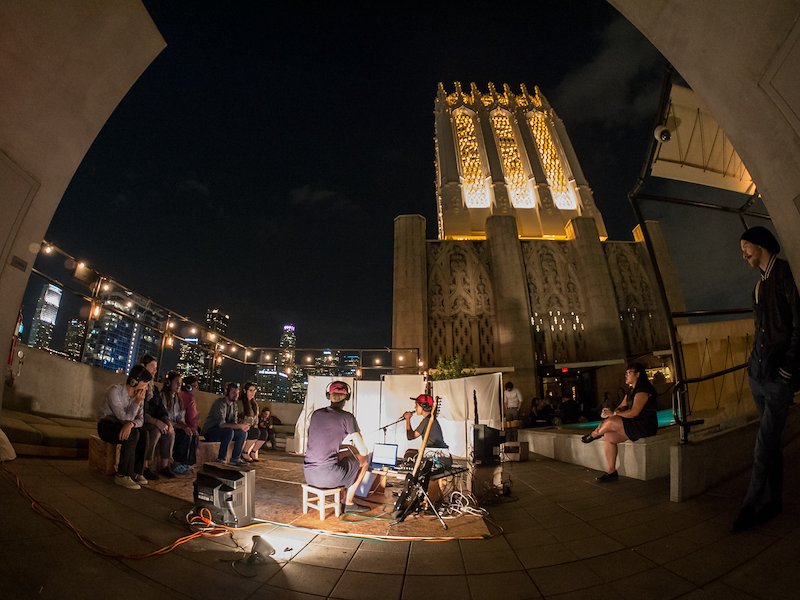 Grand Lady Dance House puts on a piece titled ‘House Music’ on the roof of the Ace Hotel in downtown, Los Angeles