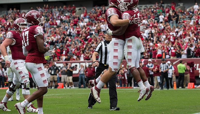 Read FOOTBALL CELEBRATES HOMECOMING WITH A 48-20 WIN OVER CHARLOTTE by Temple Owls
