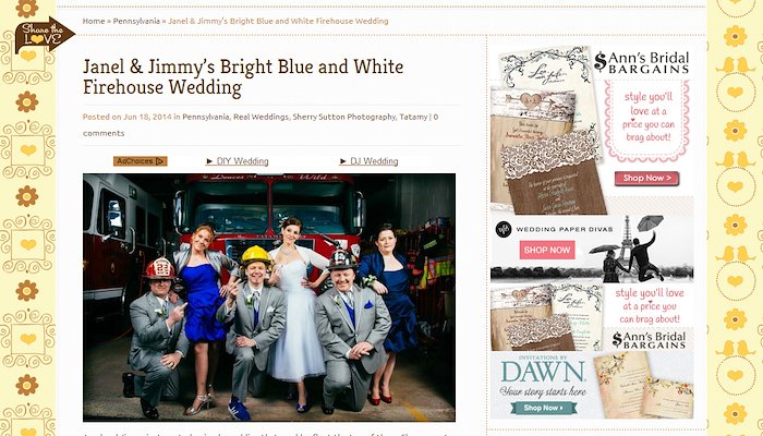 Read Firehouse Wedding on Poptastic Bride by Sherry Sutton Photography