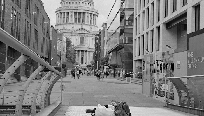 Read Man lying on a bridge by James Tamblin