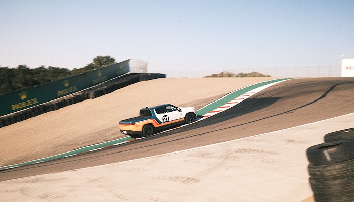 Read Quad R1T Races at Laguna Seca Hillclimb by Rivian